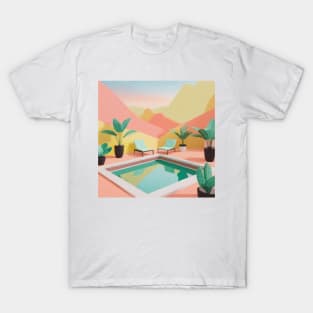 Pastel Tropical Pool Vibes T-Shirt